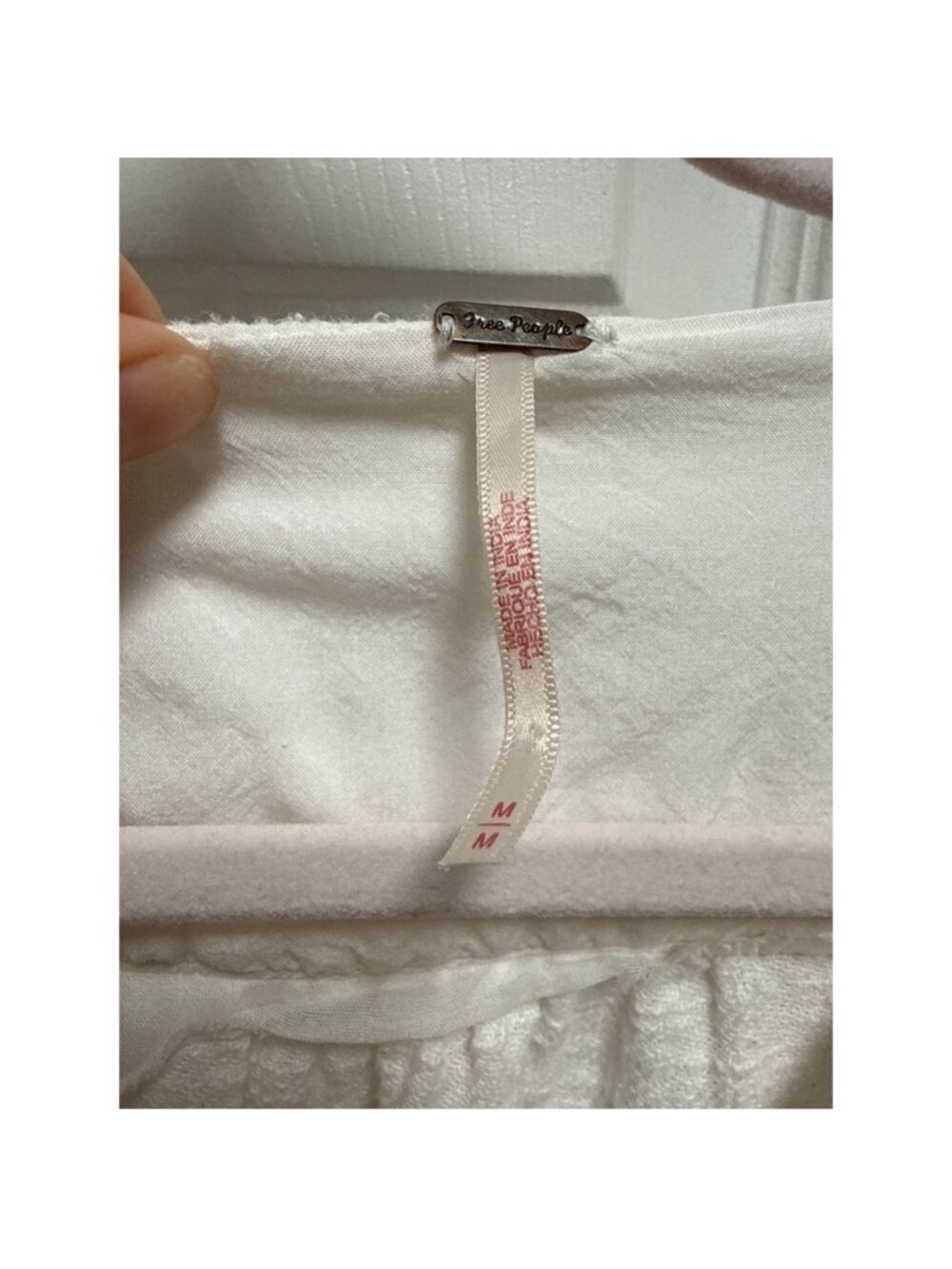 Free People Free-est Love Of My Life Off White Cotton Midi Dress Size Medium - Picture 7 of 8